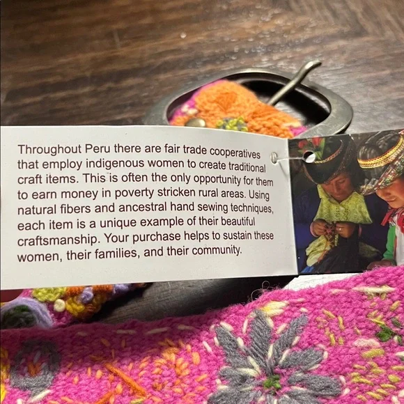 JENNY KRAUSS WILDFLOWERS WOOL BELT HANDMADE PERU SUNDANCE SMALL WOMEN’S BELT - Picture 4 of 7